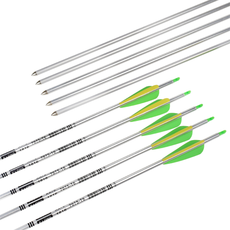 Elong Outdoor 116062 30inch Sp650 Aluminium Arrow Sølv Farve til Bueskydning Bow Shooting