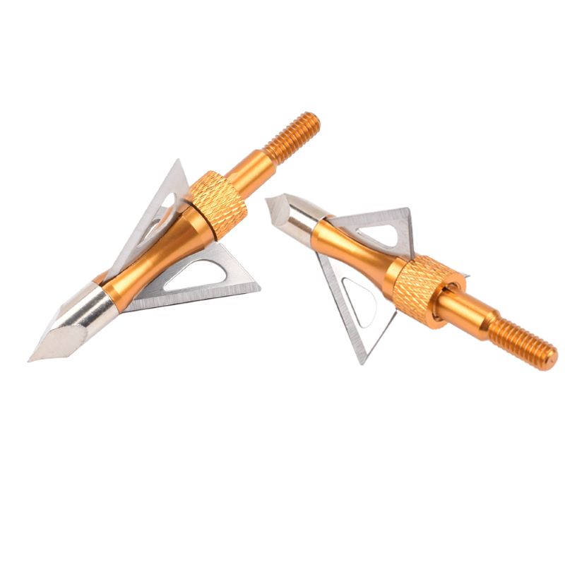 Nika bueskydning 15B030 100 Korn rustfrit stål Broadheads Bueskydning Crossbow Bolt Jagt