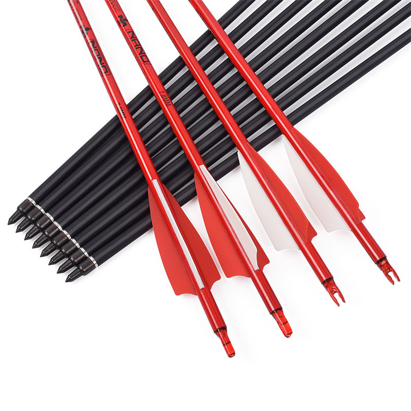 Elongarrow 115500-32 30inches OD7.8mm Forbindelse Recurve Bow Shoating Bueskydning Rollfiberglass Pile