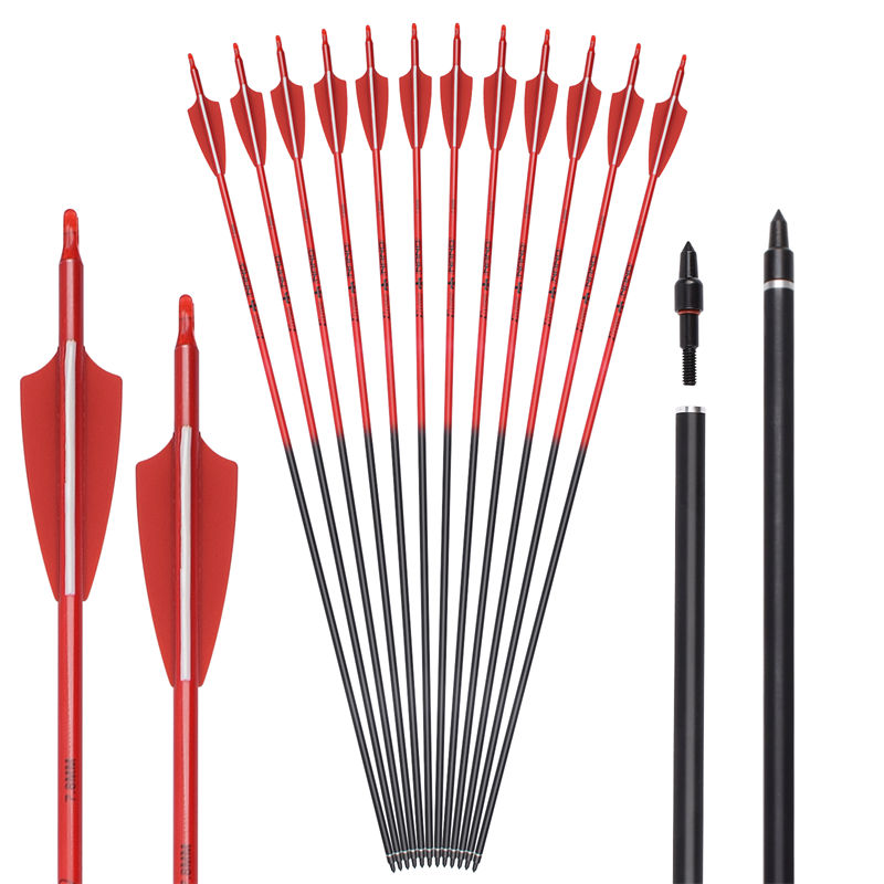 Elongarrow 115500-32 30inches OD7.8mm Forbindelse Recurve Bow Shoating Bueskydning Rollfiberglass Pile